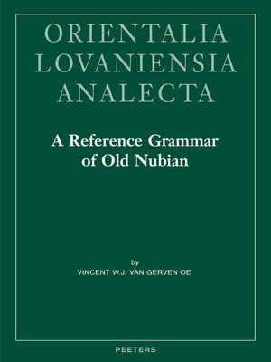 cover image of A Reference Grammar of Old Nubian